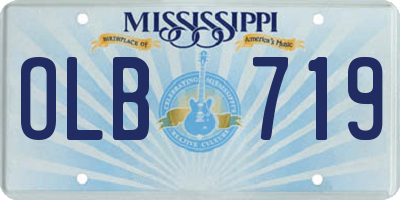 MS license plate OLB719
