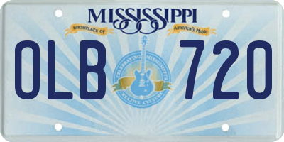 MS license plate OLB720