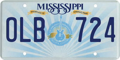 MS license plate OLB724