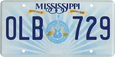 MS license plate OLB729