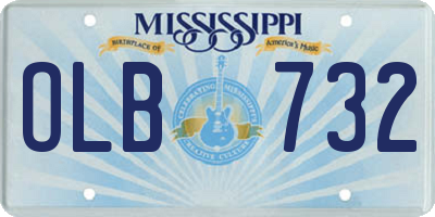 MS license plate OLB732