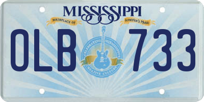MS license plate OLB733