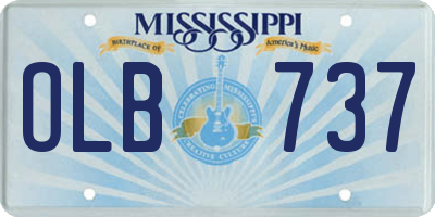 MS license plate OLB737
