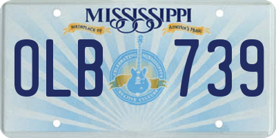 MS license plate OLB739