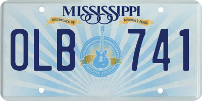 MS license plate OLB741