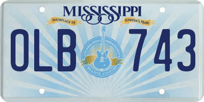 MS license plate OLB743