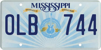 MS license plate OLB744