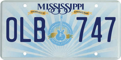 MS license plate OLB747