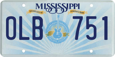 MS license plate OLB751