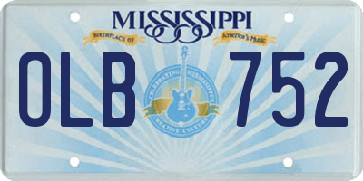 MS license plate OLB752