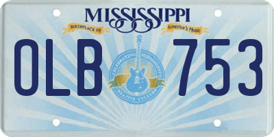 MS license plate OLB753