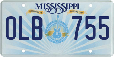 MS license plate OLB755