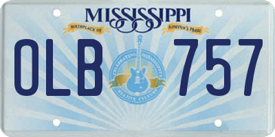 MS license plate OLB757