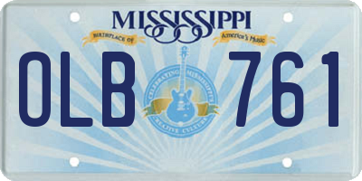 MS license plate OLB761