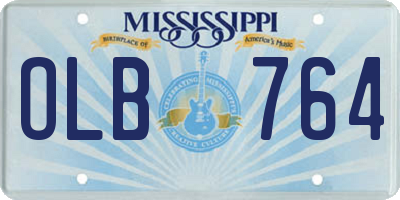 MS license plate OLB764