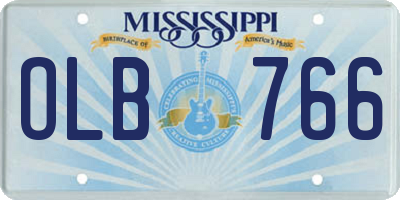 MS license plate OLB766