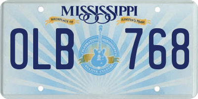 MS license plate OLB768