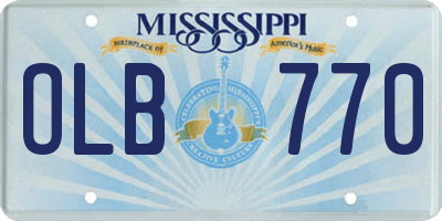 MS license plate OLB770