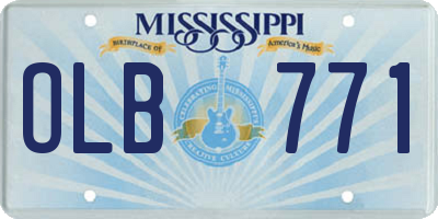 MS license plate OLB771