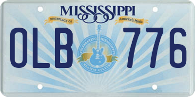 MS license plate OLB776