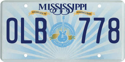 MS license plate OLB778