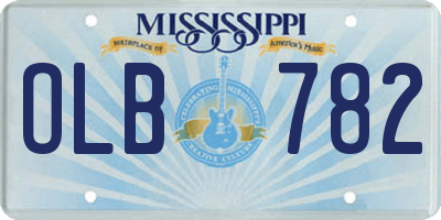 MS license plate OLB782