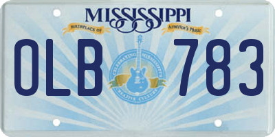 MS license plate OLB783