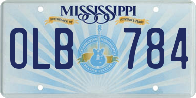 MS license plate OLB784