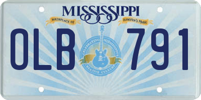 MS license plate OLB791