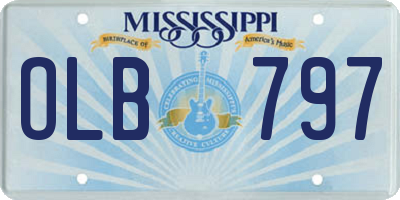MS license plate OLB797