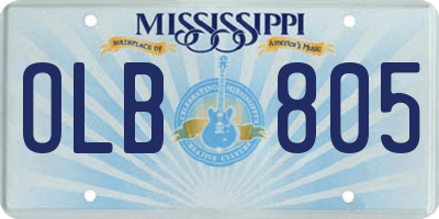 MS license plate OLB805