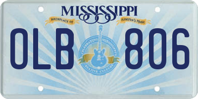MS license plate OLB806