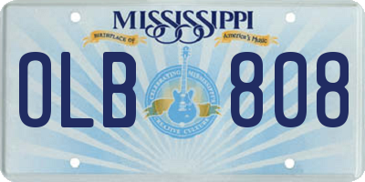 MS license plate OLB808