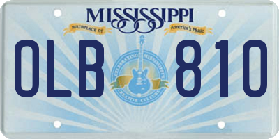 MS license plate OLB810