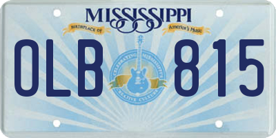 MS license plate OLB815