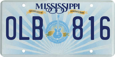 MS license plate OLB816