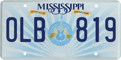 MS license plate OLB819