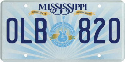 MS license plate OLB820