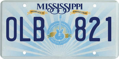 MS license plate OLB821