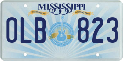 MS license plate OLB823