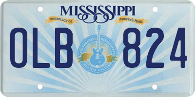 MS license plate OLB824