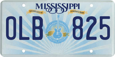 MS license plate OLB825