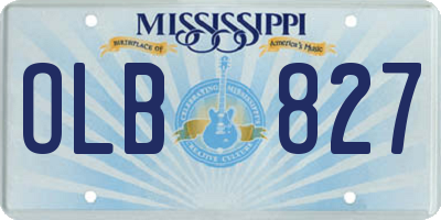 MS license plate OLB827