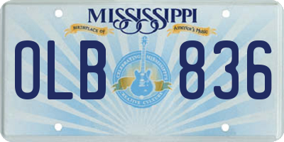 MS license plate OLB836