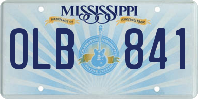 MS license plate OLB841