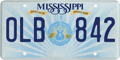 MS license plate OLB842