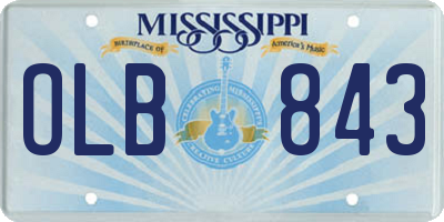 MS license plate OLB843