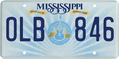 MS license plate OLB846