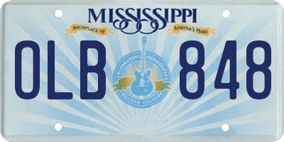 MS license plate OLB848