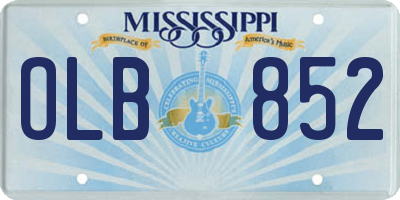 MS license plate OLB852